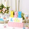 Easter Decorations for the Home: 5pcs Easter Bunny Wooden Table Centerpiece Signs